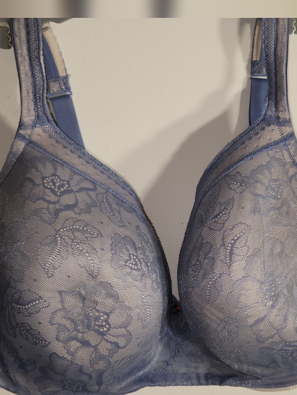 Cacique Slate Blue Lace Bra 44F